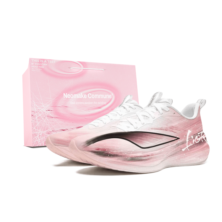Li-Ning Li Ning Red Hare 9 PRO Abrasion Resistant Cushioning Low top Casual Racing Running Shoes Unisex Cherry Blossom Pink