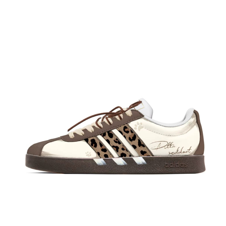 Adidas Adidas Vl Court Classic For Leopard Low top Skateboard Shoes Unisex Yellow