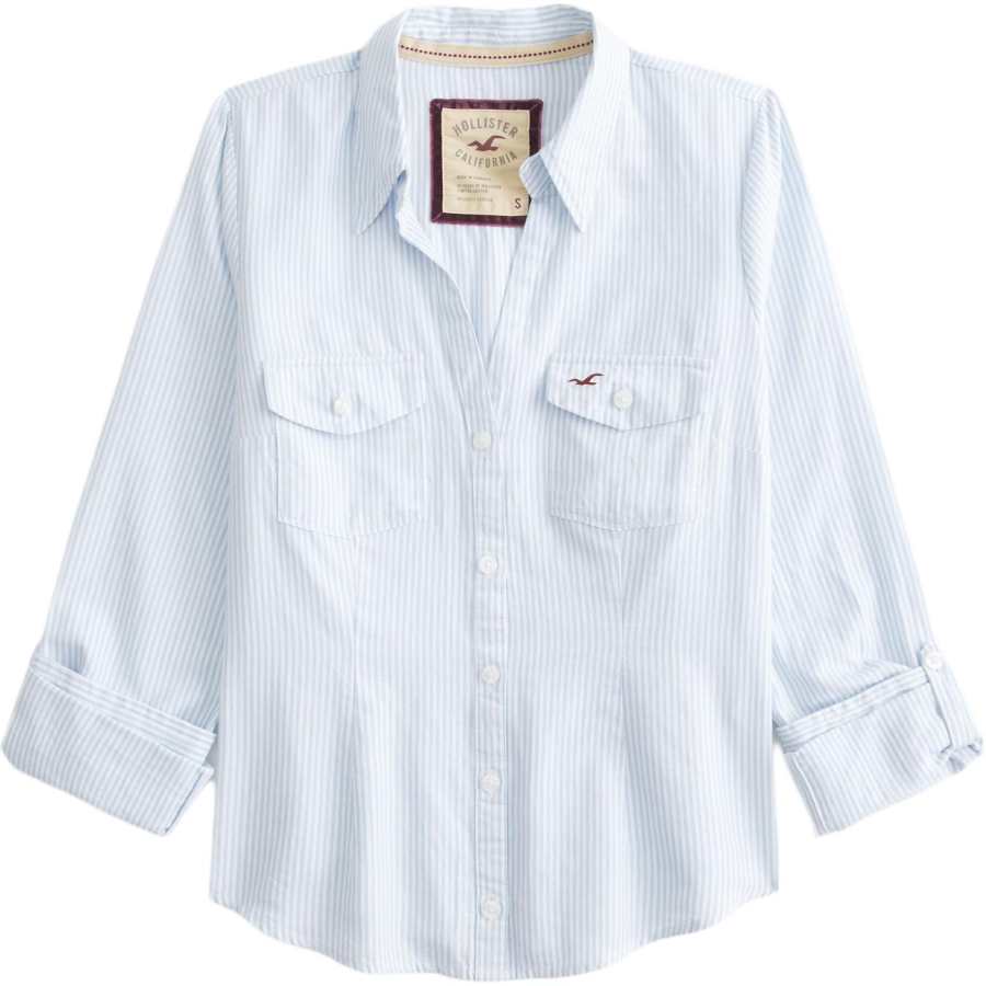 Hollister/ Shirts Women's Blue Lapel Moderate