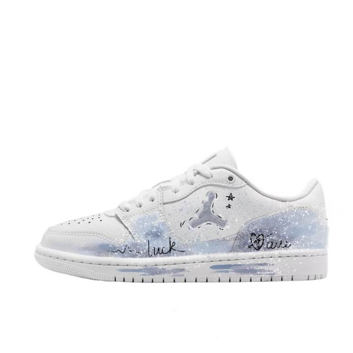 Jordan Jordan COURT CONNECT Starry Sky Dreamy Genuine Leather Cushioning Abrasion Resistant Breathable Low top