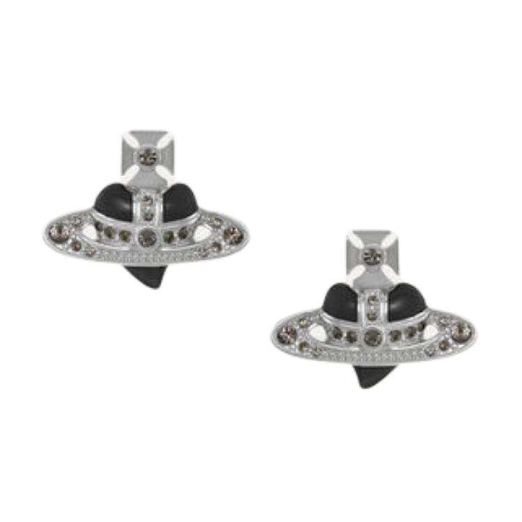 Vivienne Westwood Brass Earrings Women's Black/Silver