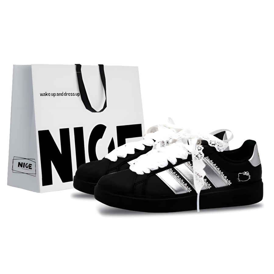 Adidas Adidas Street Talk Abrasion Resistant Lightweight Breathable Height Increasing Low top Skateboard Shoes Women's