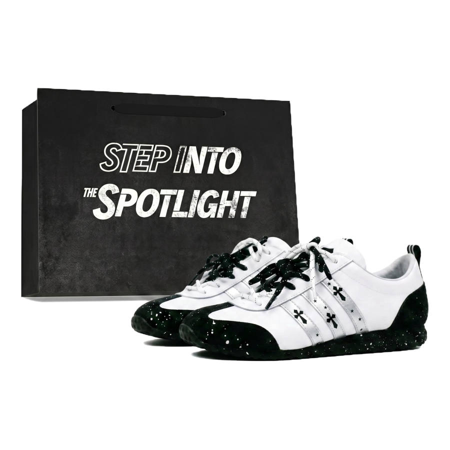 Adidas Adidas VS JOG 2.0 Cross Star Lightweight Breathable Low top German Army Trainers Unisex Black White