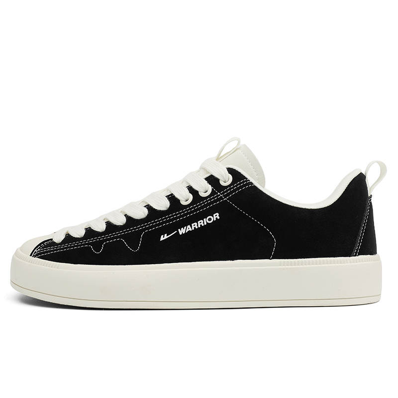 Warrior Balanced Wear Resistance Lightweight Breathable Quick Dry Low top Skateboard Shoes Men's Black