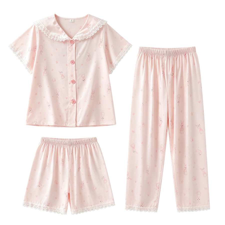 Lanza Loungewear Set Of 3 Pink Kids'