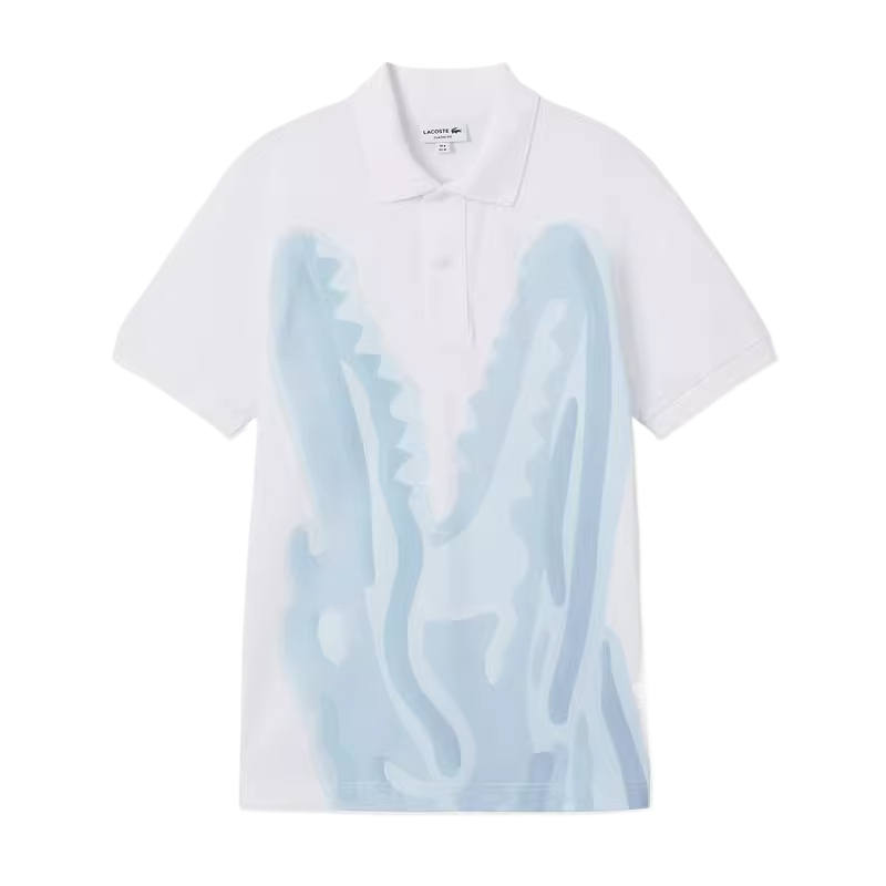 LACOSTE Polo Shirts Men's 001/White Polo Collar Moderate Other