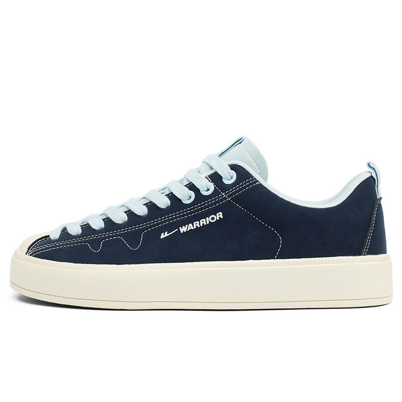 Warrior Balanced Wear Resistance Lightweight Breathable Quick Dry Low top Skateboard Shoes Men's Dark Blue