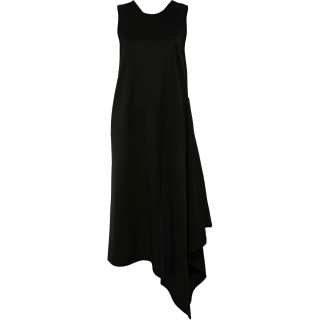 UMA WANG V-Back Draped Sleeveless Dress