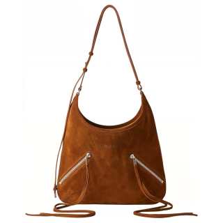 Palm Angels Maxi zip-up suede shoulder bag