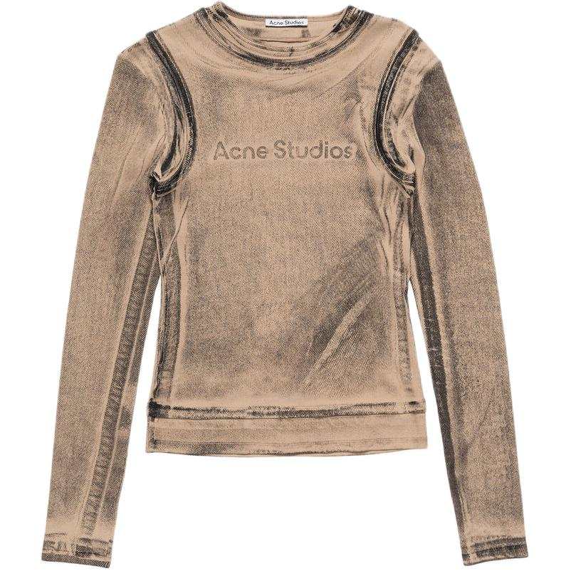 Acne Studios SS26 T Shirts Women's Pumpkin Orange Crew Neck Moderate
