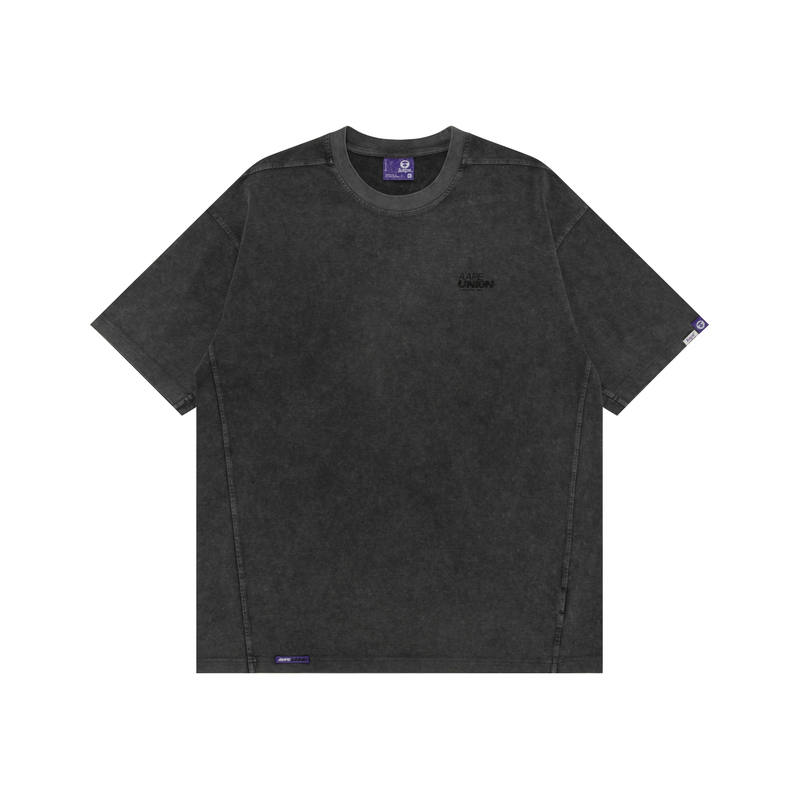 Aape T Shirts Men's Black BK L Crew Neck Moderate Straight Fit