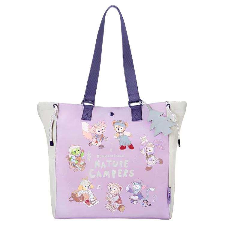Disney Duffy And Friends Little Natural Explorers Fabric Tote Bag, Shoulder Bag Unisex Purple