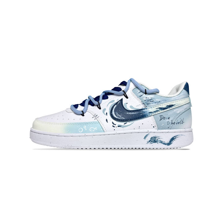 Nike Nike Court Vision 1 Summer Fish Leap Synthetic Leather Hand Drawn Graffiti