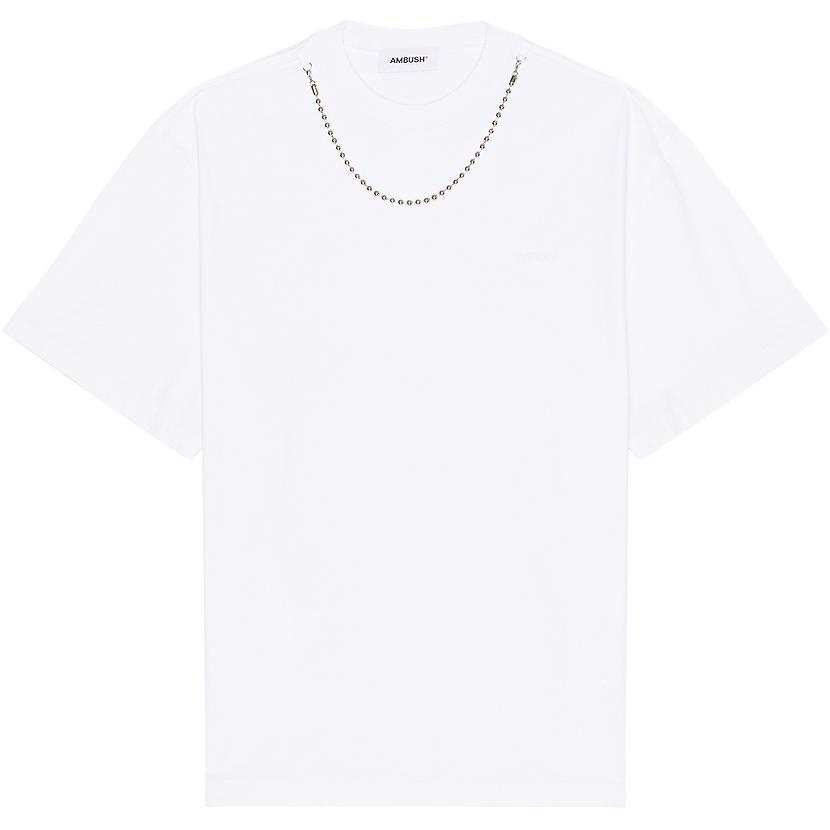 Ambush chain-detail logo-embroidered T-shirt