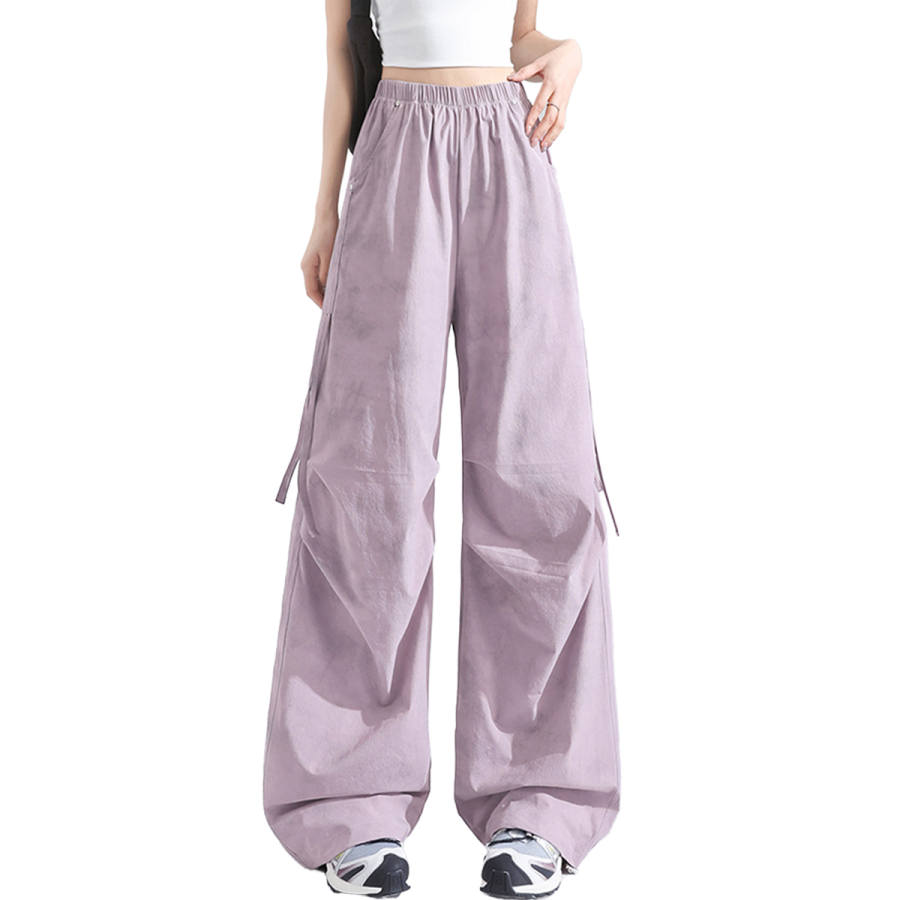 Tonlion Casual Pants Women's Thin Wide Leg Pants
