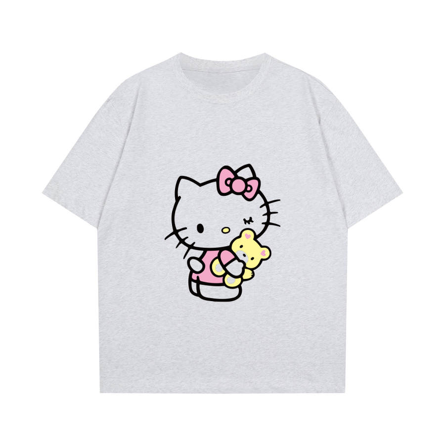 Sanrio x Hello Kitty Hello Kitty Summer Drop Shoulder Sleeve T Shirt Women's