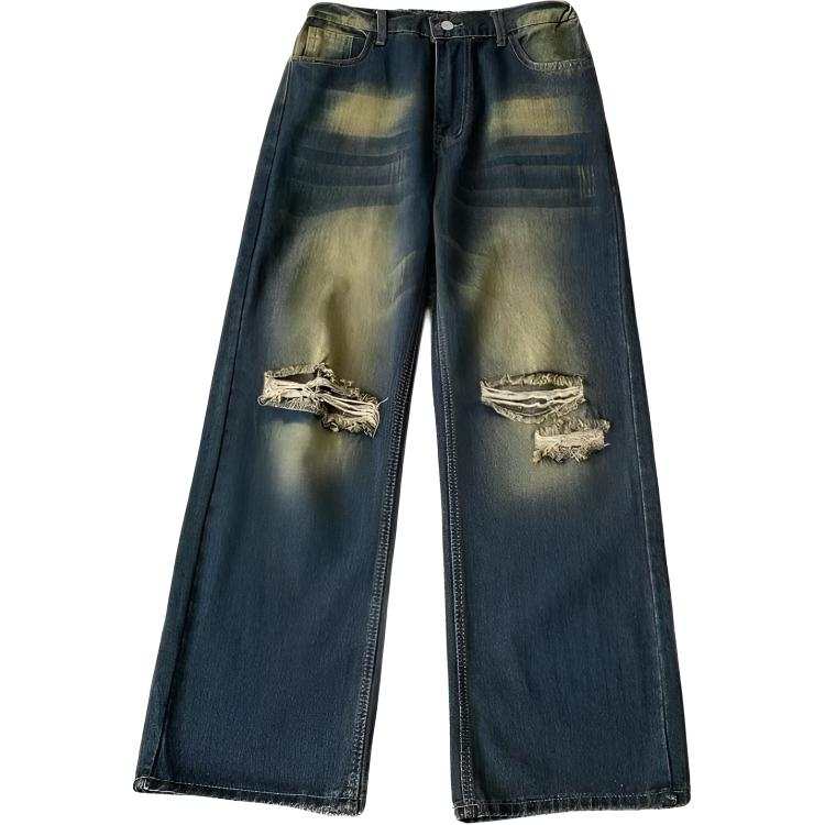 Lnga Landgre Jeans Unisex Blue Moderate Straight Fit Pants