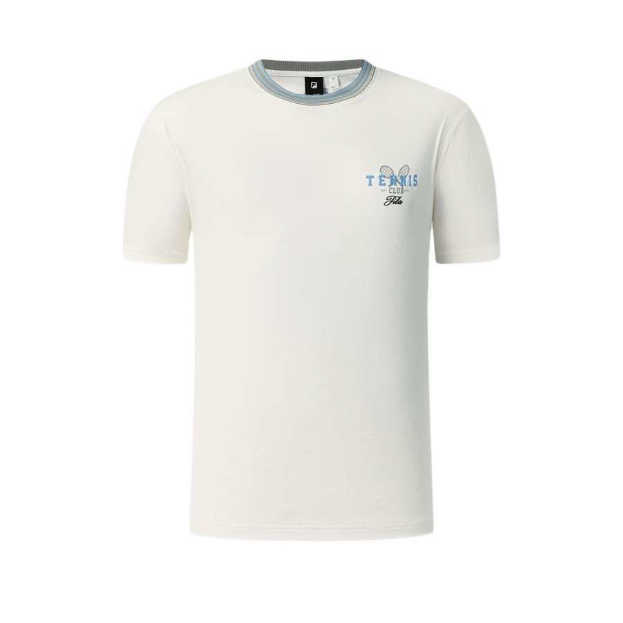 FILA Tennis Tops Men's Cloud White Crew Neck Moderate