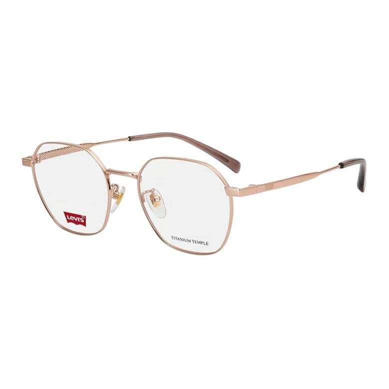 Levis Titanium Round Prescription Glasses Unisex Rose Gold