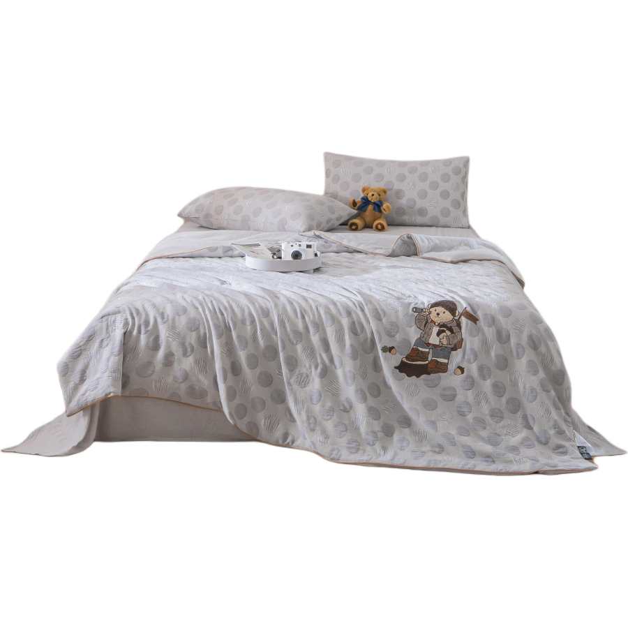 Teenie Weenie Bear Yarn Dyed Woven 100% Cotton Summer Air Conditioning Quilt