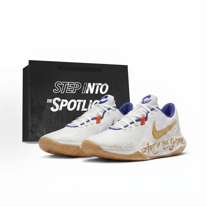 Nike Nike Precision 6 Cushioning Slip Resistant Abrasion Resistant Breathable Low top Basketball Shoes Unisex White