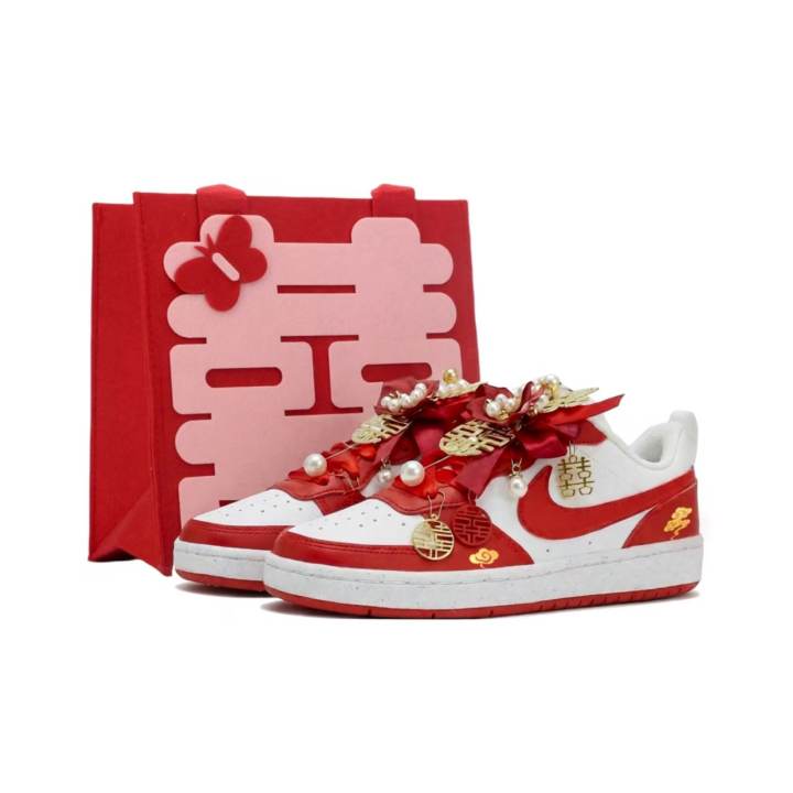 Nike Nike Court Borough Celebration Auspicious Clouds Slip Resistant Cushioning Abrasion Resistant Low top Skateboard Shoes