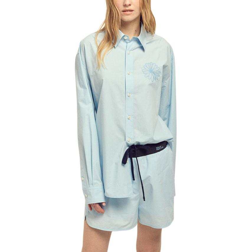 MARDI MERCREDI SS26 COTTON POPLIN SHIRT_SKY BLUE Shirt Korean Style Women's