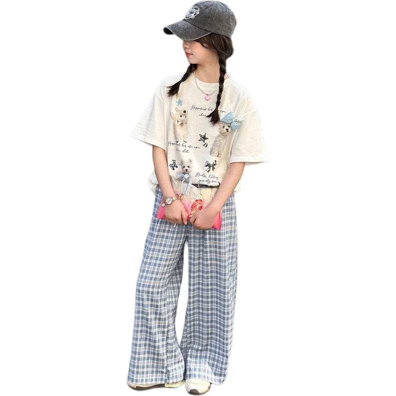 PLANDOO Kids T Shirts Crew Neck Moderate Non Stretch