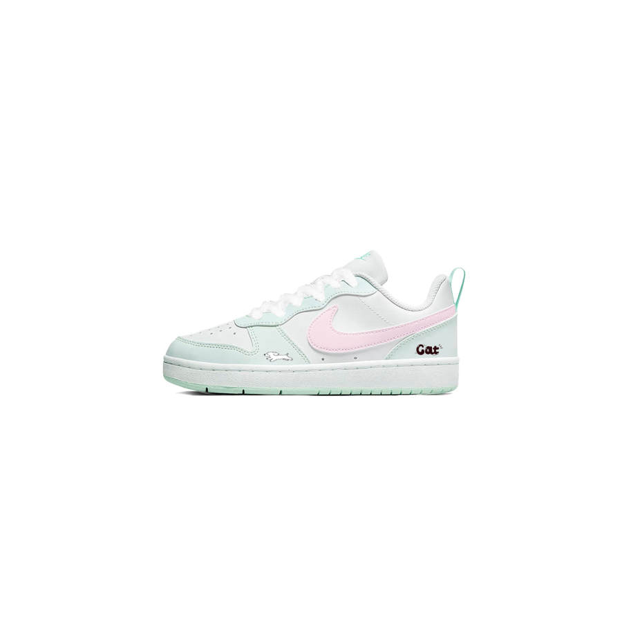 Nike Nike Court Borough Low top Kids' Skateboarding Shoes Green Pink Teenagers