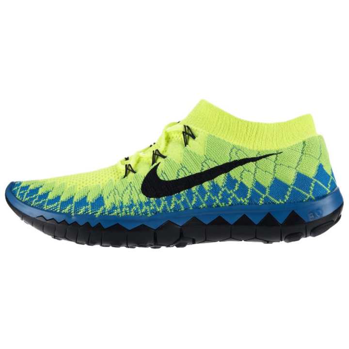 Nike Nike Free Flyknit 3.0 Running Shoes Men's Yellow Green
