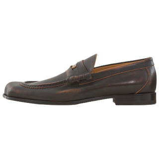 Vivienne Westwood Tuesday Coin Casual Leather Shoes Men's Brown
