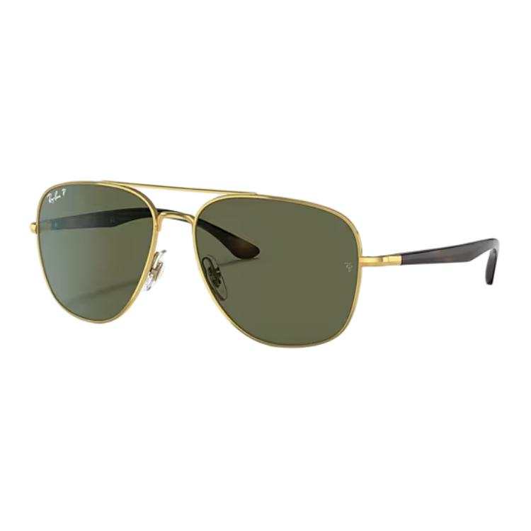 RayBan Metal Square Sunglasses Unisex Gold