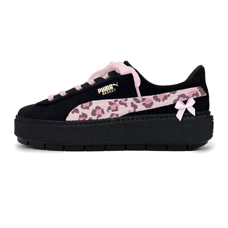 PUMA PUMA Platform Trace Pink Leopard Slip Resistant, Abrasion Resistant, Lightweight, Breathable, Height Increasing Low top