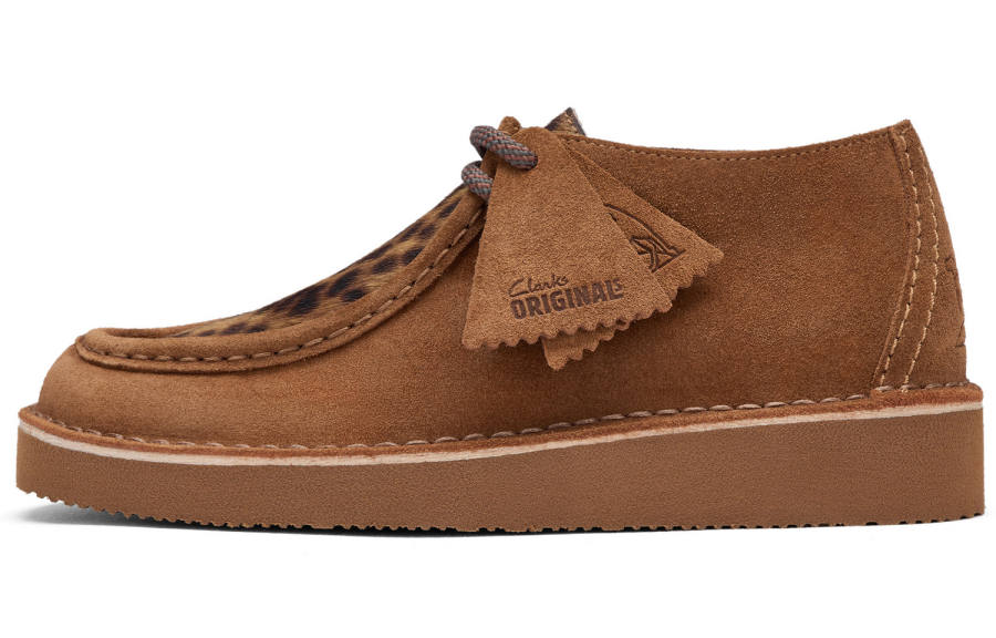 Clarks DSRTNomad2026 Cow Split Leather Vintage Low top Casual Shoes Women's Tan