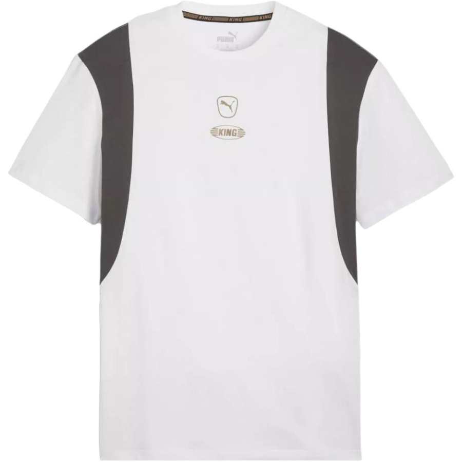 PUMA King T Shirts Men's White Crew Neck Moderate