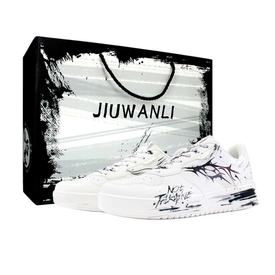 Anta Easy Abrasion Resistant Slip Resistant Low top Skateboard Shoes Men's White Black