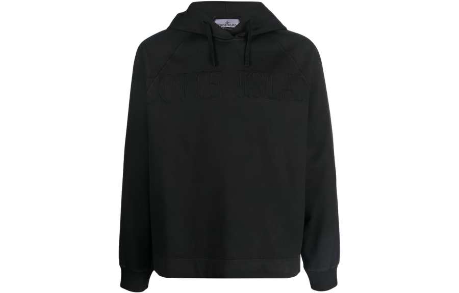 Stone Island logo-print cotton hoodie