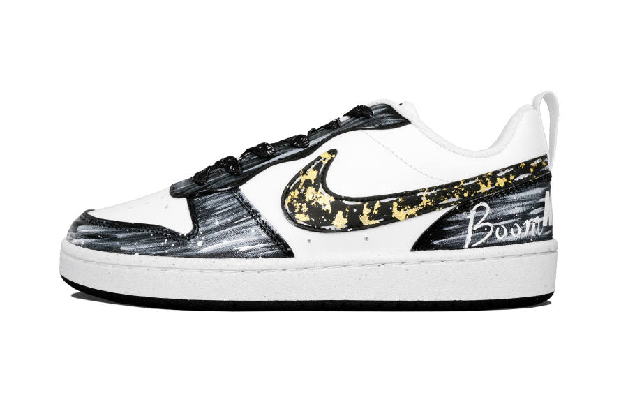 Nike Nike Court Borough Van Gogh Starry Trail Low top Kids' Skateboarding Shoes Black Teenagers