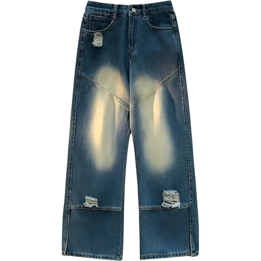 Lnga Landgre Jeans Men's Blue Moderate Wide Leg Pants