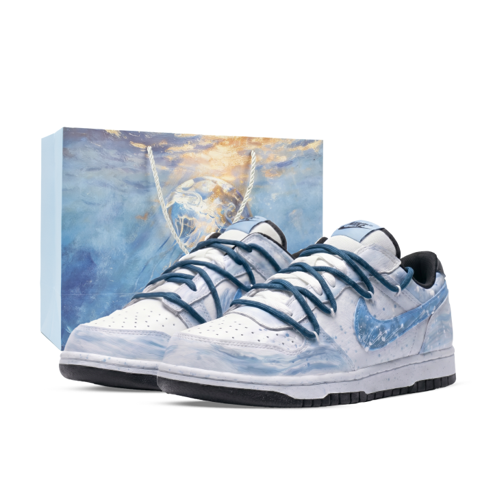 Nike Nike Big Monster Lab, Scavenger Low top Skateboard Shoes Unisex White Blue