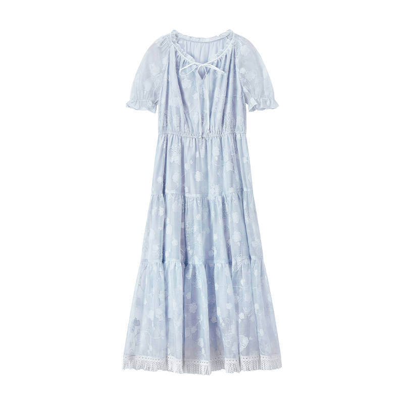 XIANGYING Short Sleeved Dress Women's