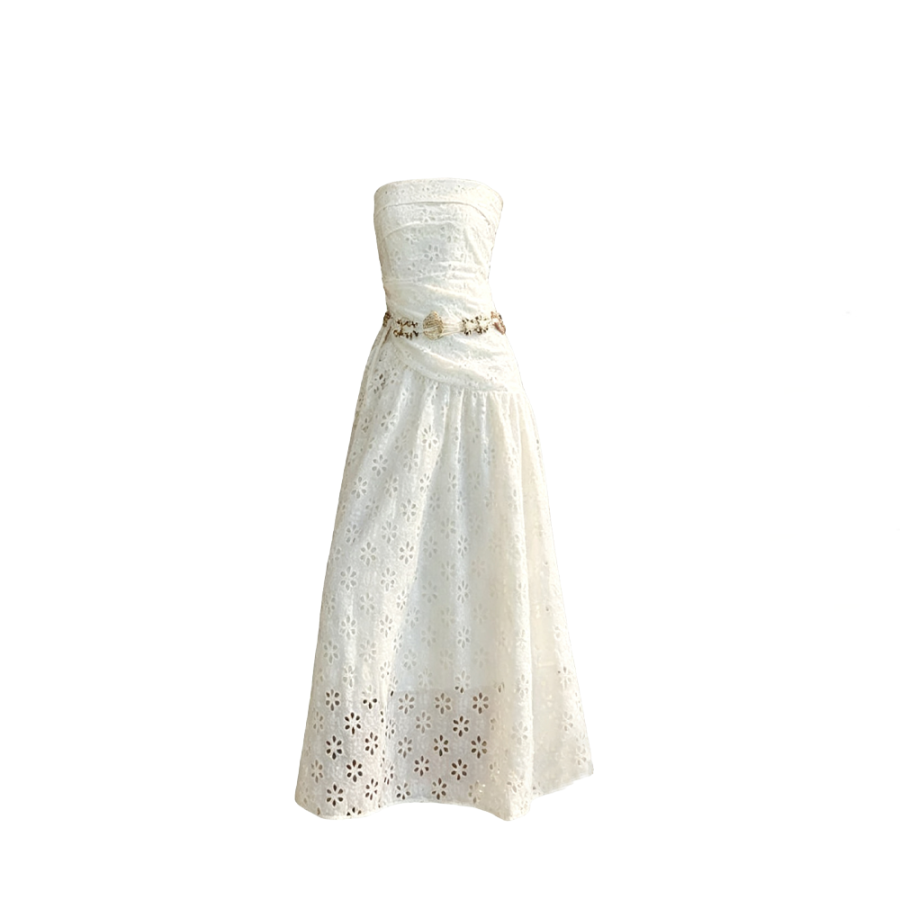 CPAURA Slip Dresses Women's Dress+Belt Camisole Moderate Long Skirt
