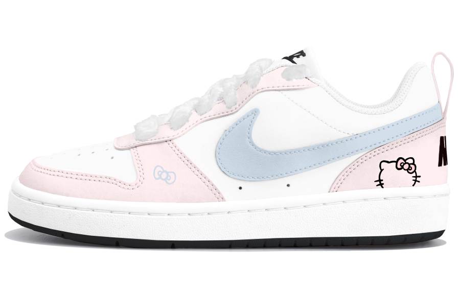 Nike Nike Court Borough Low top Kids' Skateboarding Shoes Blue Pink Teenagers