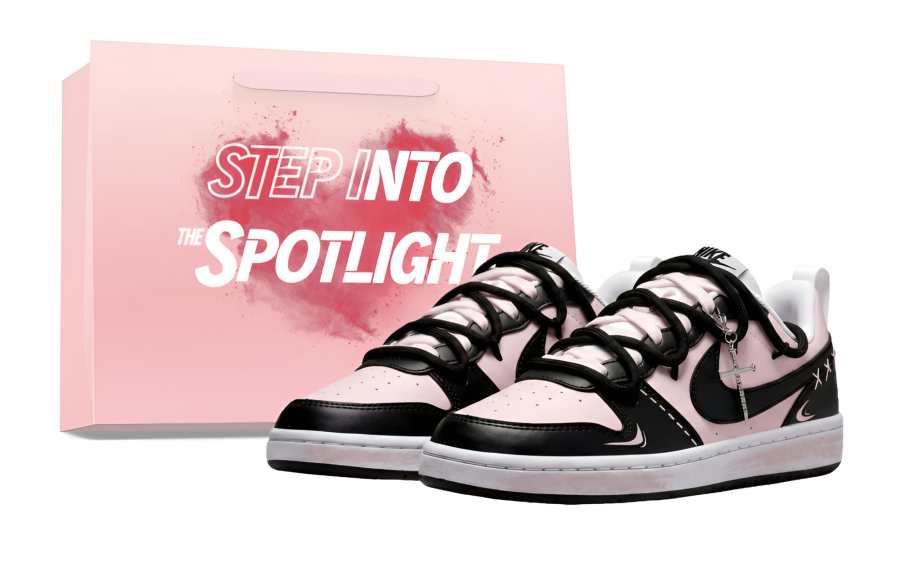 Nike Nike Court Borough Dark Night Compact Synthetic Leather Slip Resistant Abrasion Resistant Low top