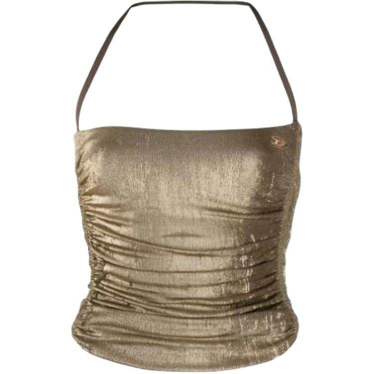DIESEL Camisoles Women's Gold Boat Neck Moderate Straight Fit