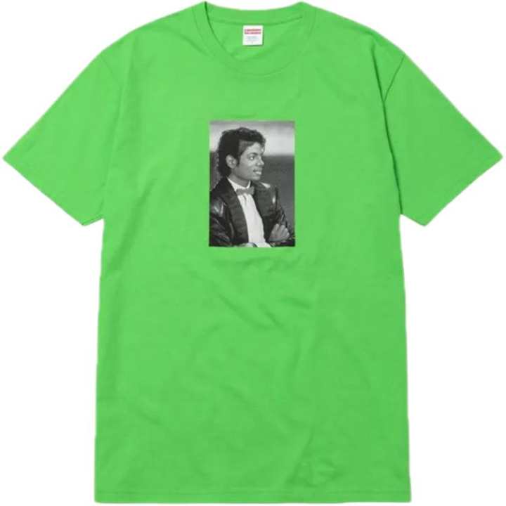 Supreme Supreme x Michael Jackson Lime Green T Shirt Unisex