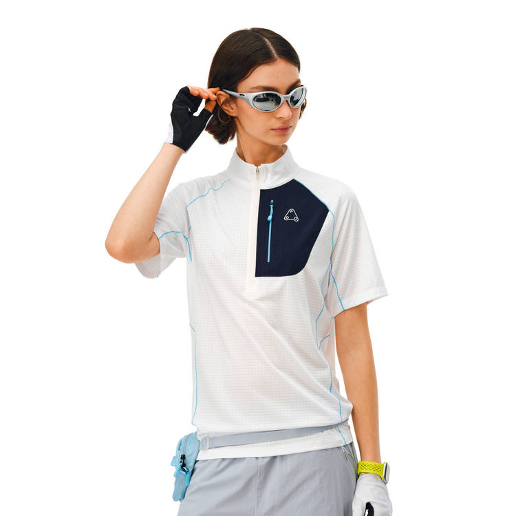 FPA T Shirts Unisex Stand Collar Moderate Straight Fit