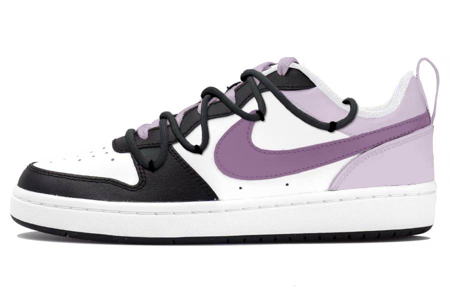 Nike Nike Court Borough Kids' Skateboarding Shoes White Purple Teenagers