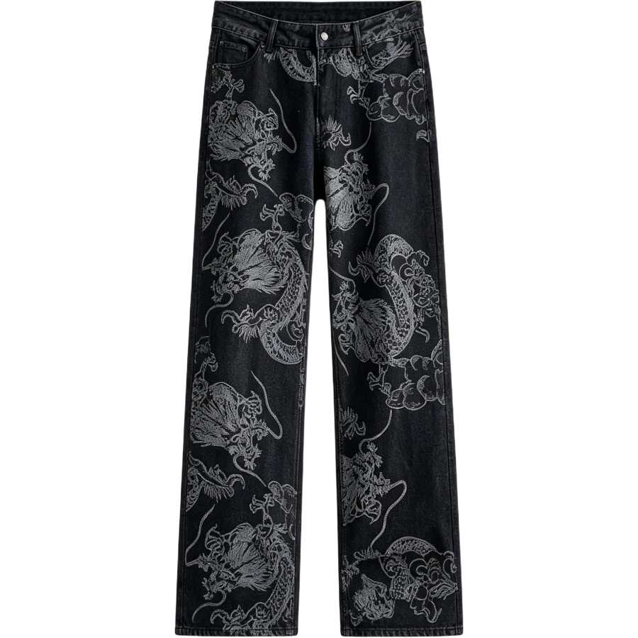 Lnga Landgre Jeans Men's Black Moderate Wide Leg Pants