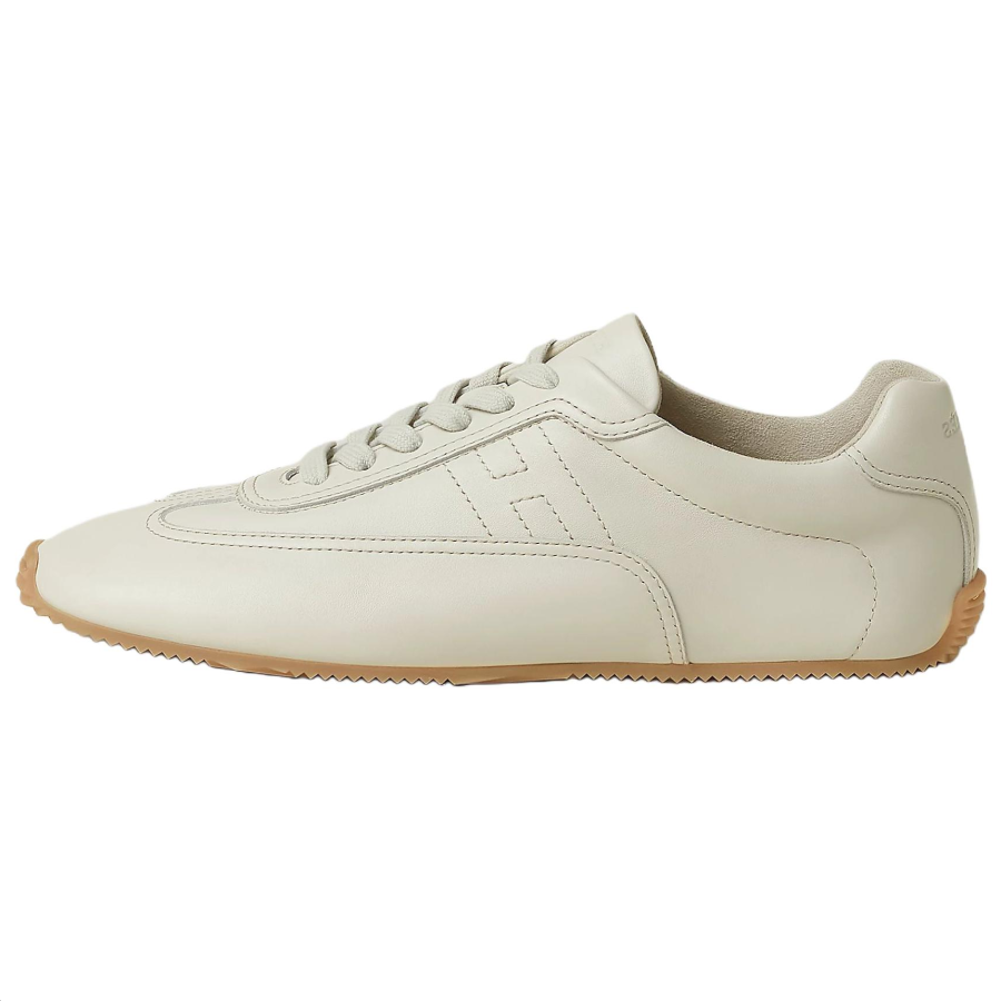 HERMES Veau Souple Low top Casual Shoes Men's Beige Glaze